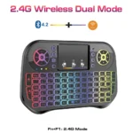 I10 Mini Wireless+bluetooth Touchpad 7 Color Backlit Light 2.4ghz