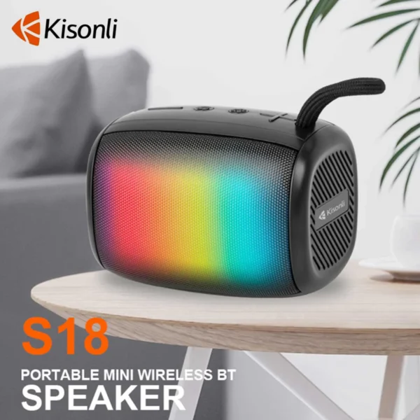 Kisonli S18 Rgb Colorful High Quality Portable Bluetooth Speaker