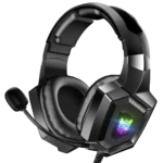 Onikuma K8 Rgb Gaming Headphone Over-ear Headset With Microphone Volume Control Headphones Rgb Led Lights