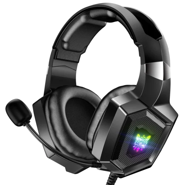 Onikuma K8 Rgb Gaming Headphone Over-ear Headset With Microphone Volume Control Headphones Rgb Led Lights