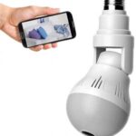 Wifi Flexible Light Bulb Camera 1080p Hd Wireless 360 Degree Panoramic Infrared Night Vision With V380 App