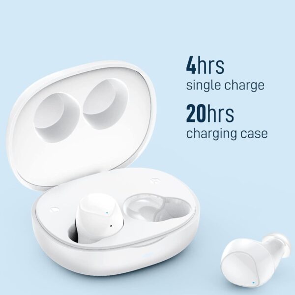 Pisen Buds Live Wireless Bluetooth Earphones with Wireless Charging Case White Model