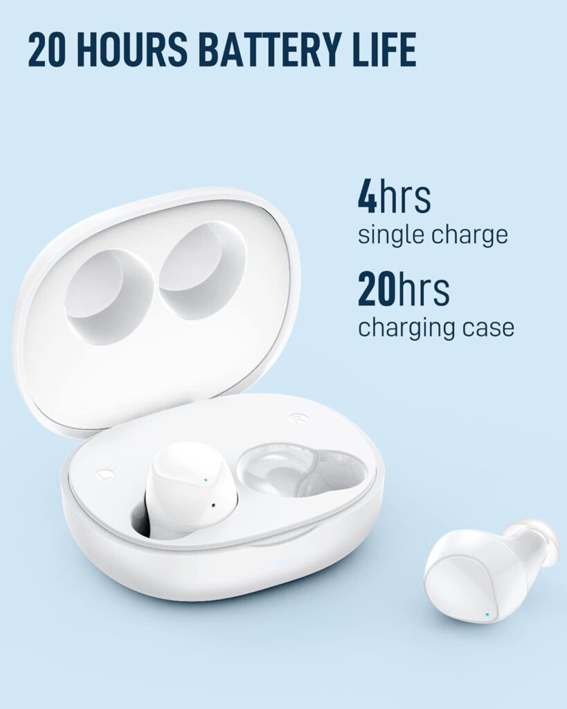 Pisen Buds Live Wireless Bluetooth Earphones with Wireless Charging Case White Model